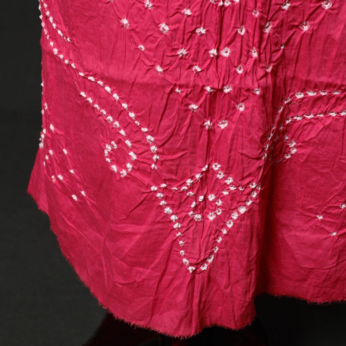 Kutch tie-dye satin cotton bandhani 3pc unstitched dress