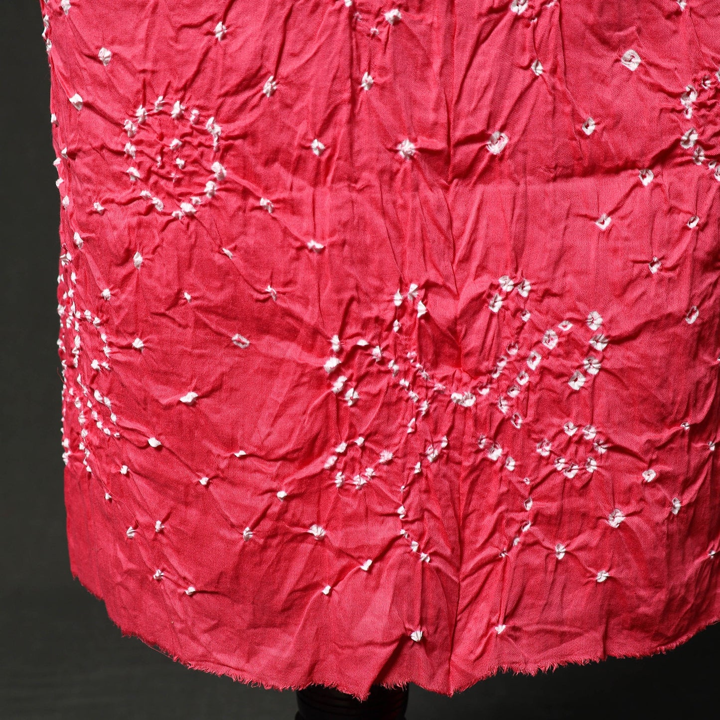 Kutch tie-dye satin cotton bandhani 3pc unstitched dress
