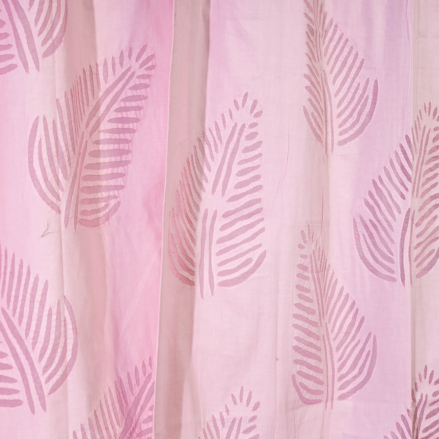 Leaves Cutwork Cotton Barmer Applique Door Curtain