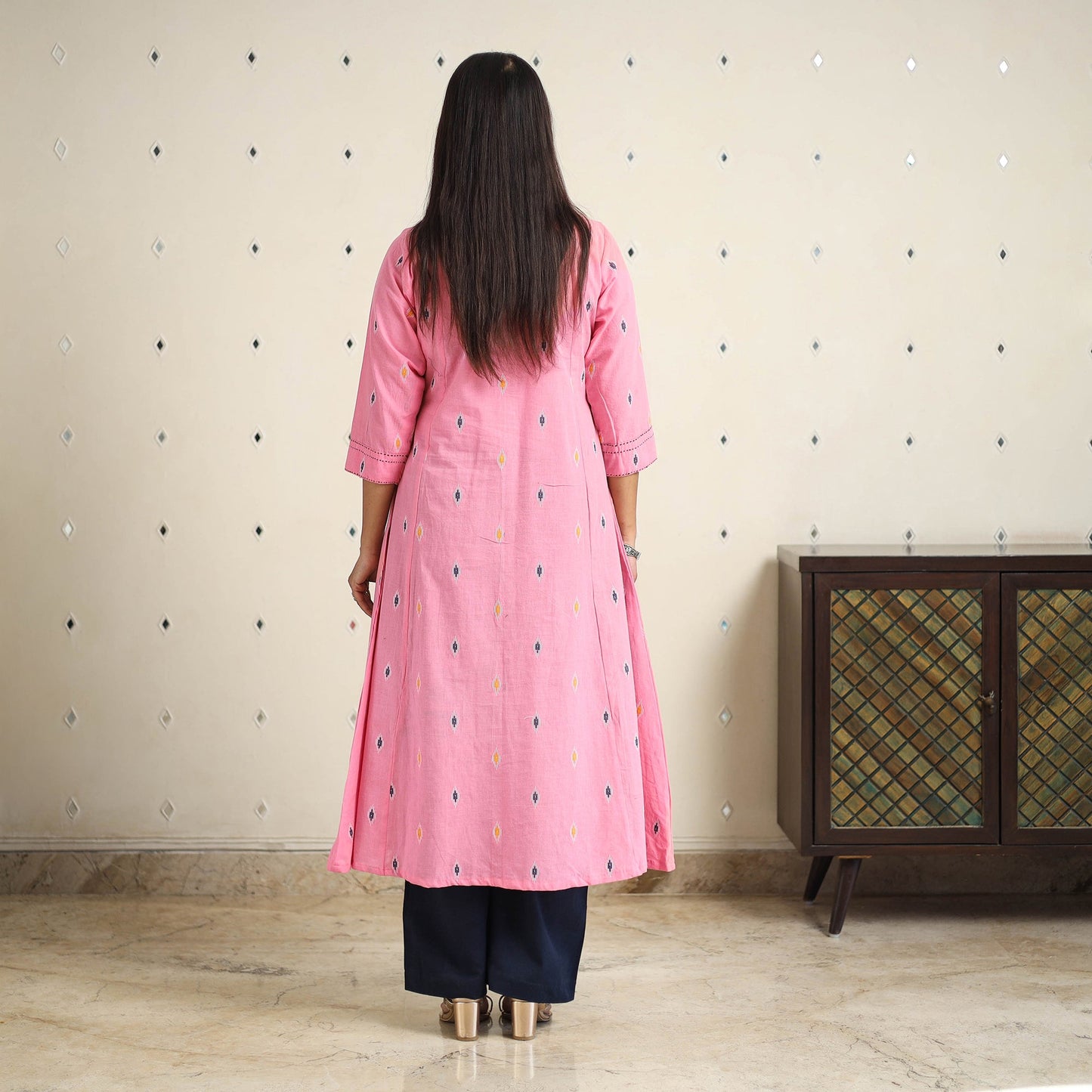 A-Line Cotton Jacquard Kurta