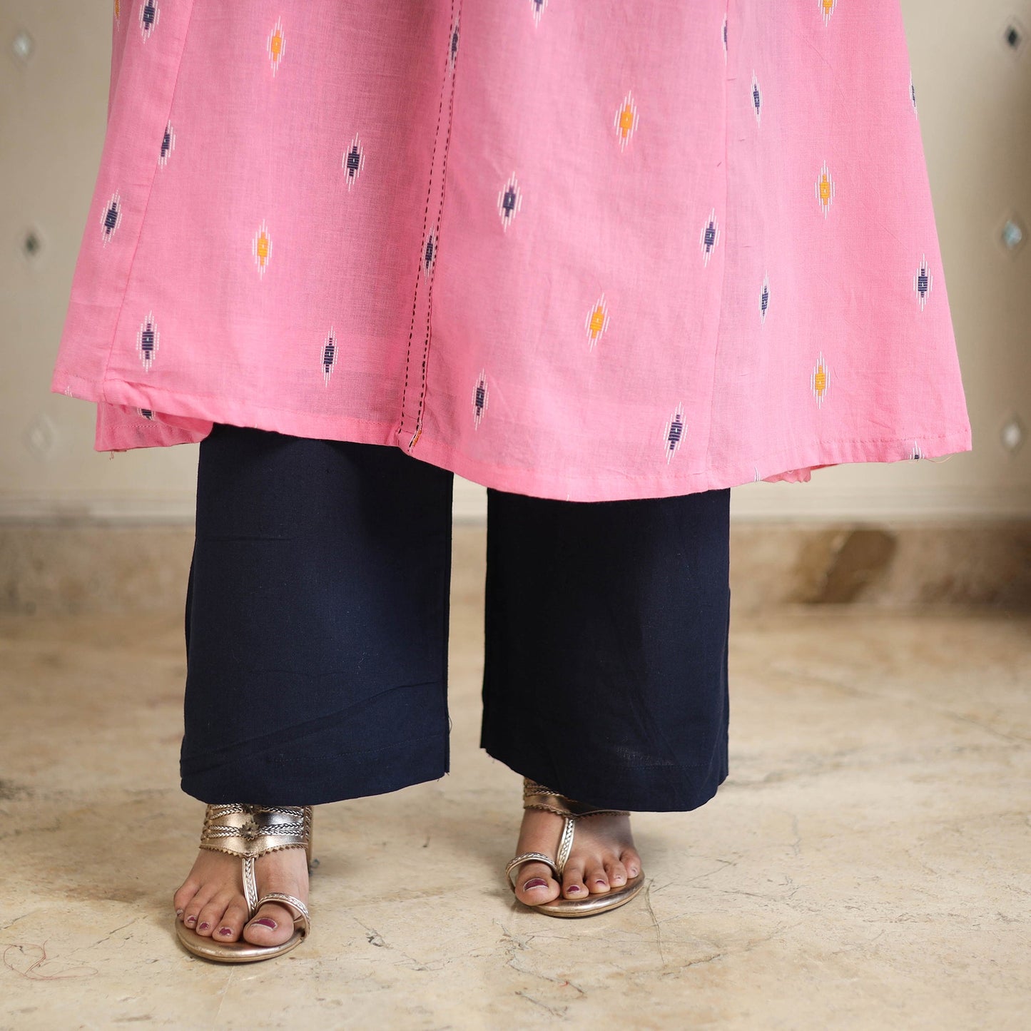 A-Line Cotton Jacquard Kurta