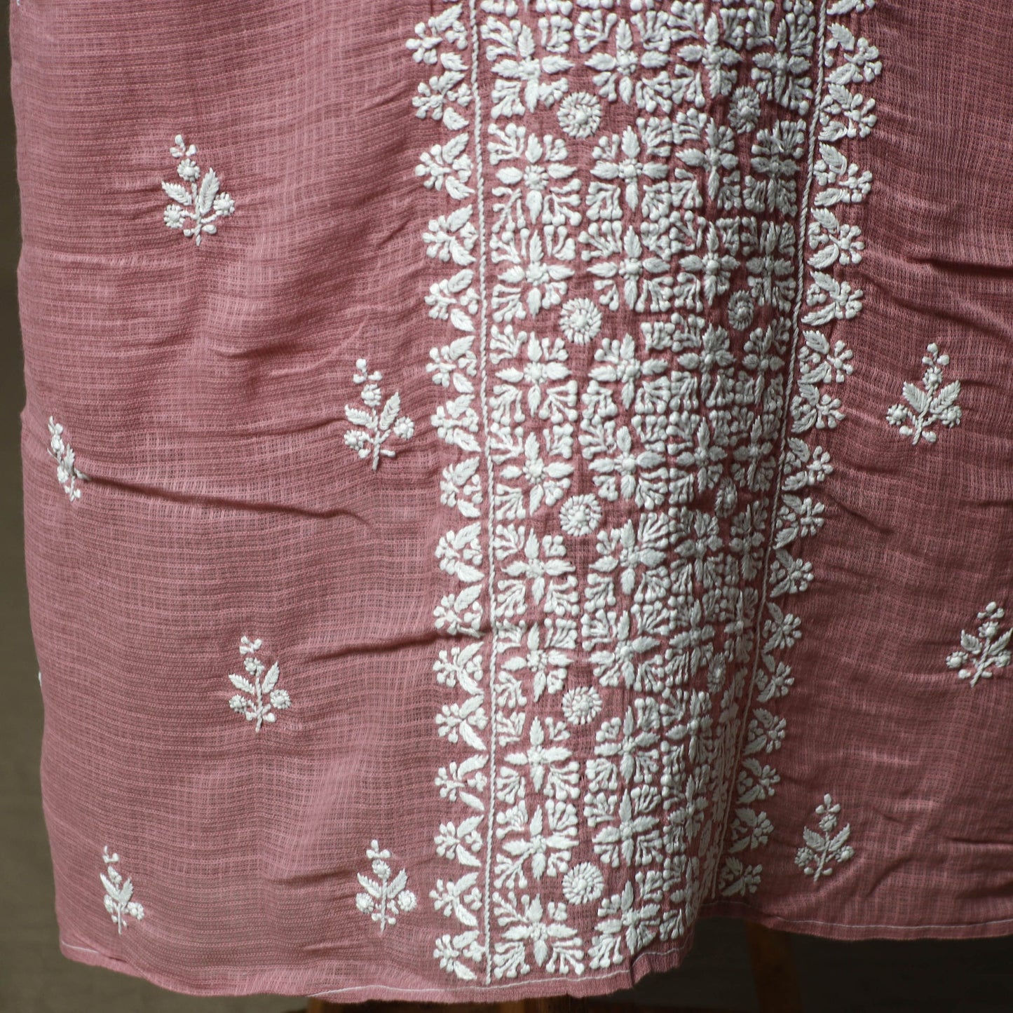 Lucknowi hand embroidered kota doria cotton chikankari 2pc
