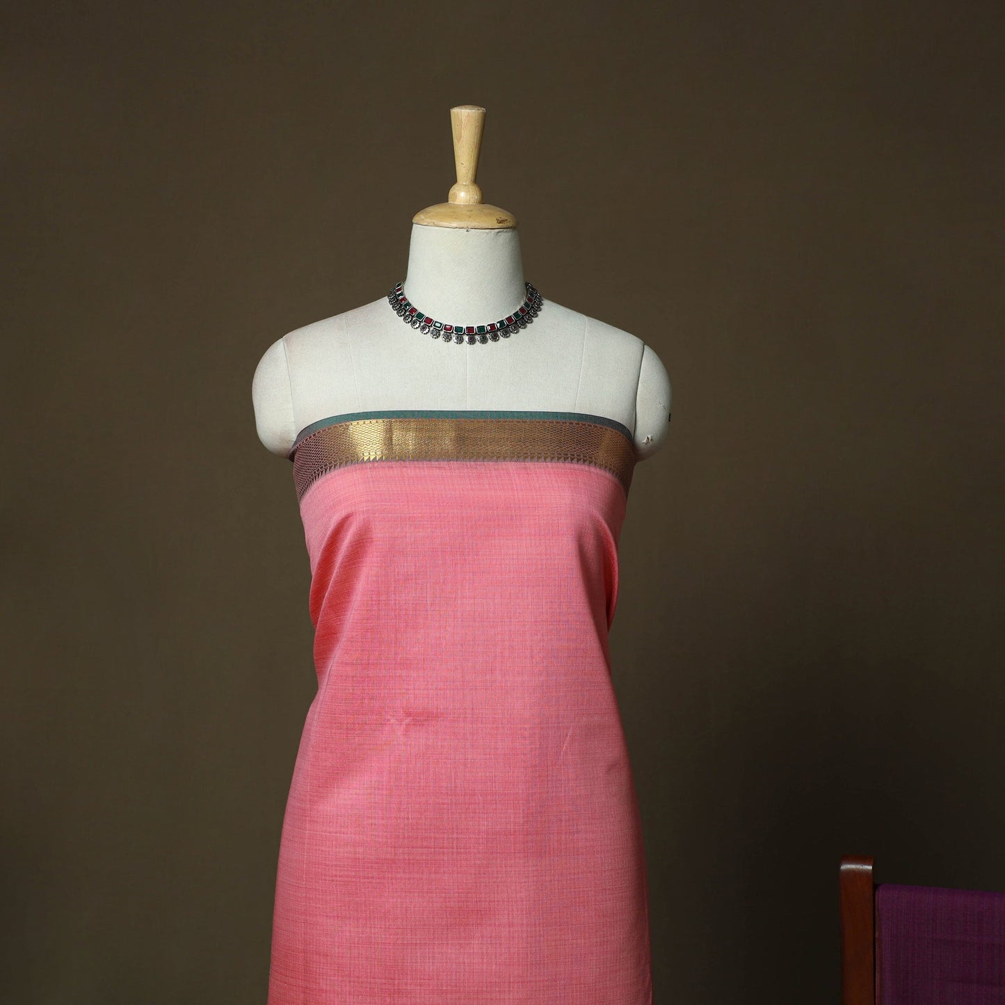 Mangalagiri silk cotton 3pc unstitched dress material