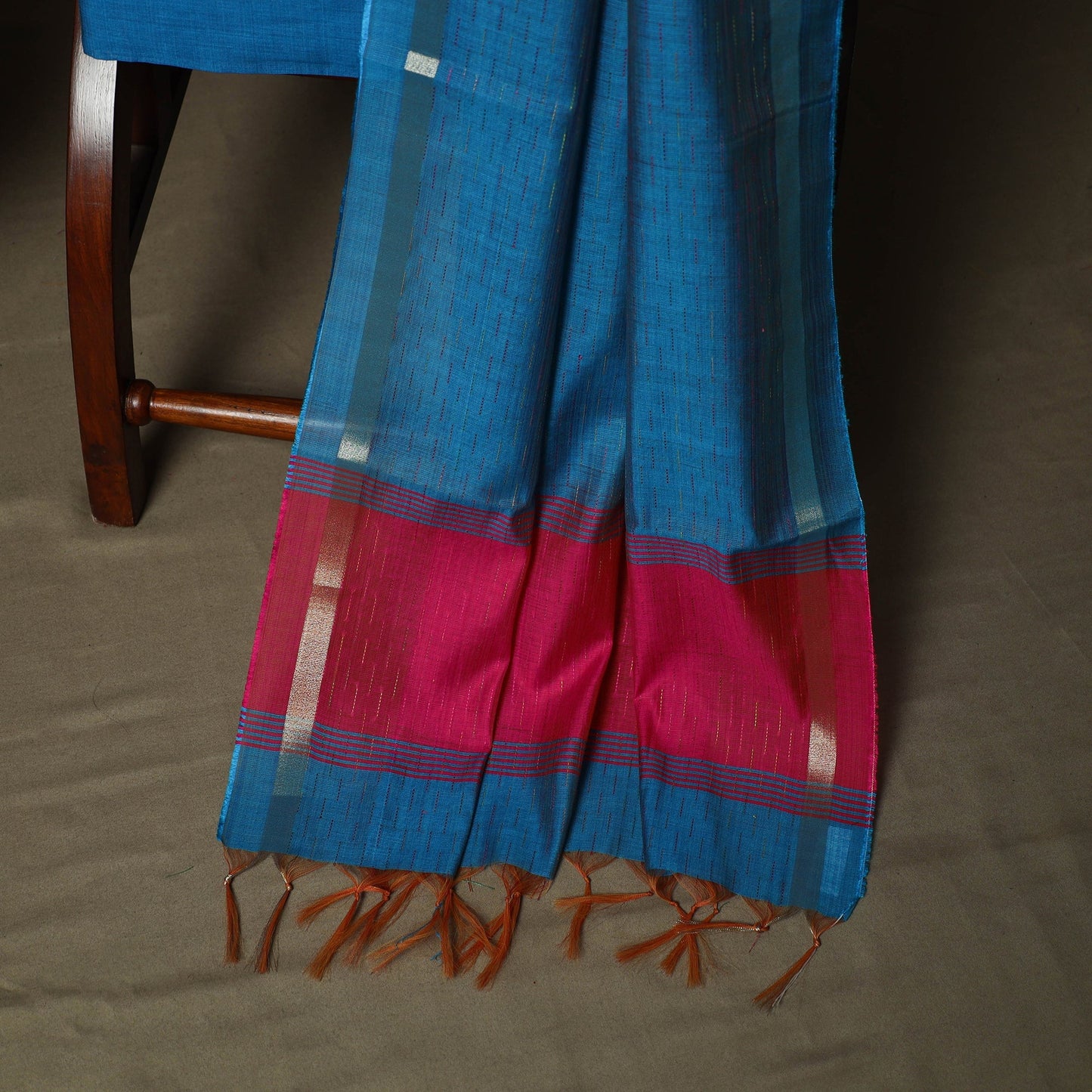 Mangalagiri silk cotton 3pc unstitched dress material