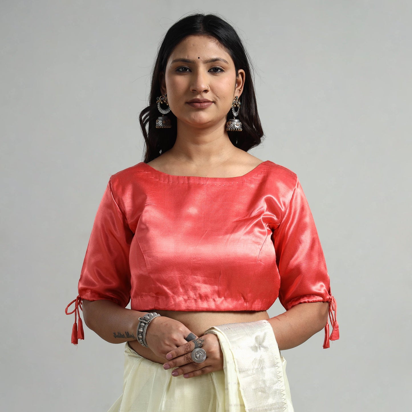 Buy Mashru Silk Plain Stitched Blouse