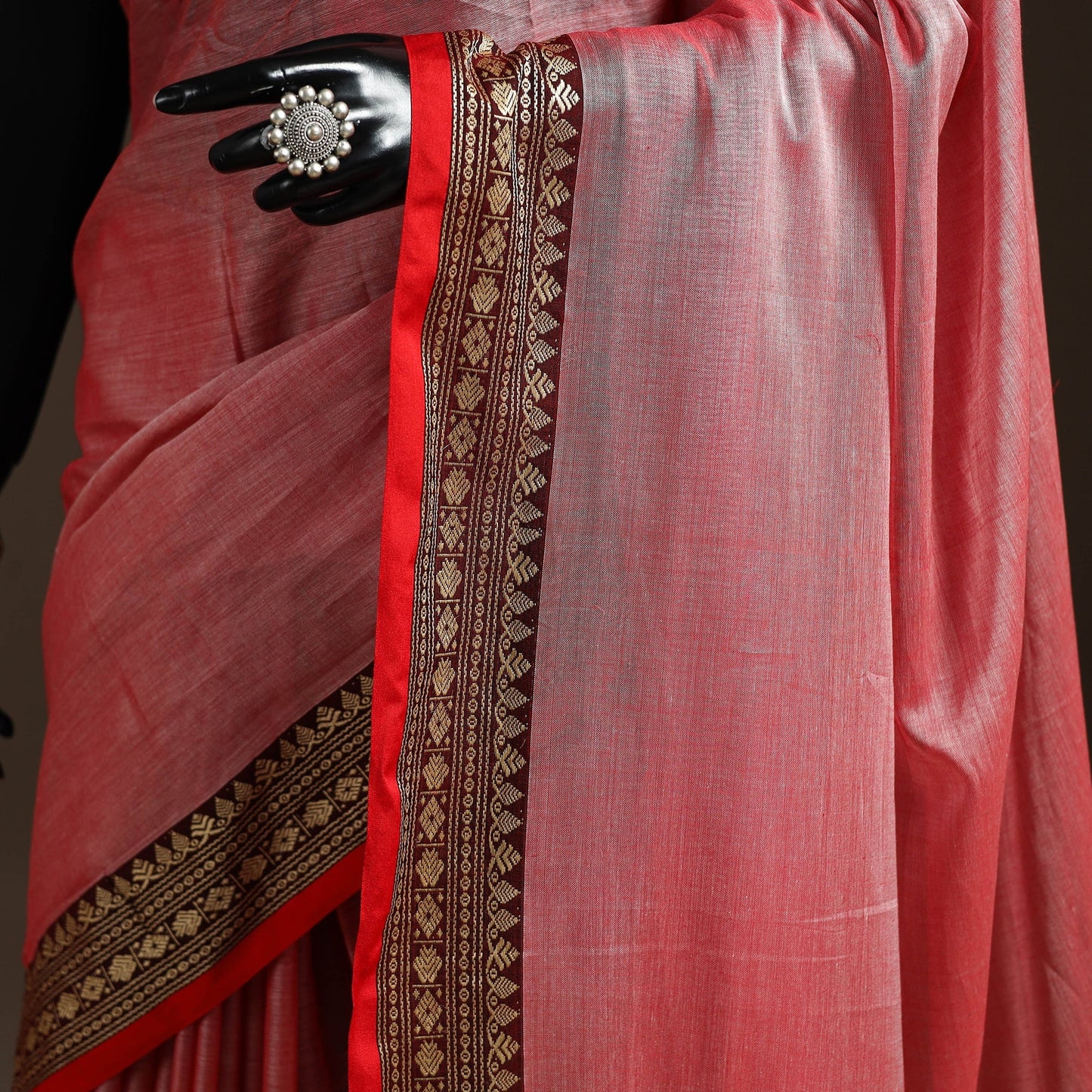 Mercerised cotton dharwad saree with thread border 08