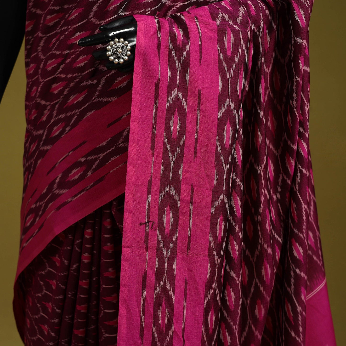 Mercerised cotton handloom pochampally ikat saree 48
