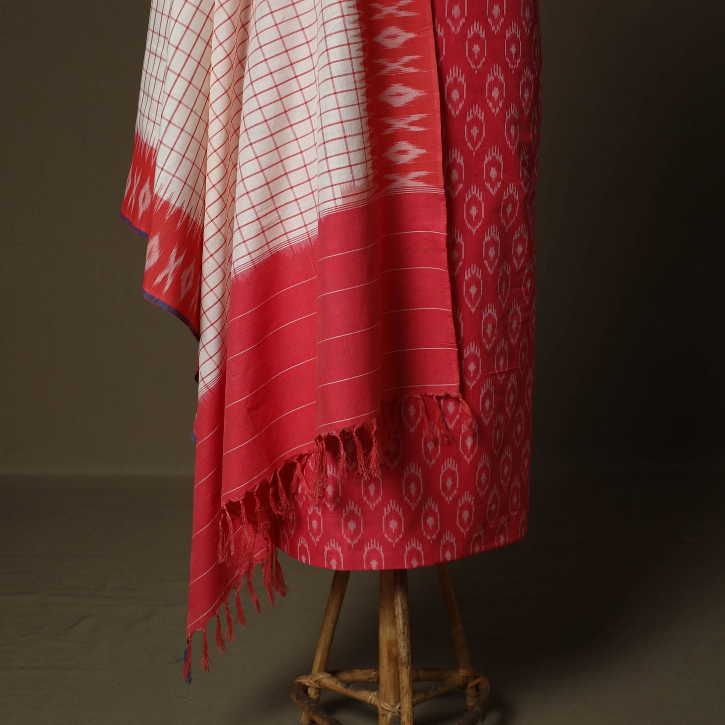 Handloom mercerised cotton pochampally ikat 2pc unstitched