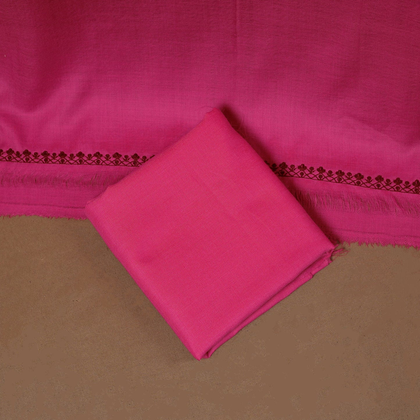 Merino wool hand embroidery 3pc unstitched dress material
