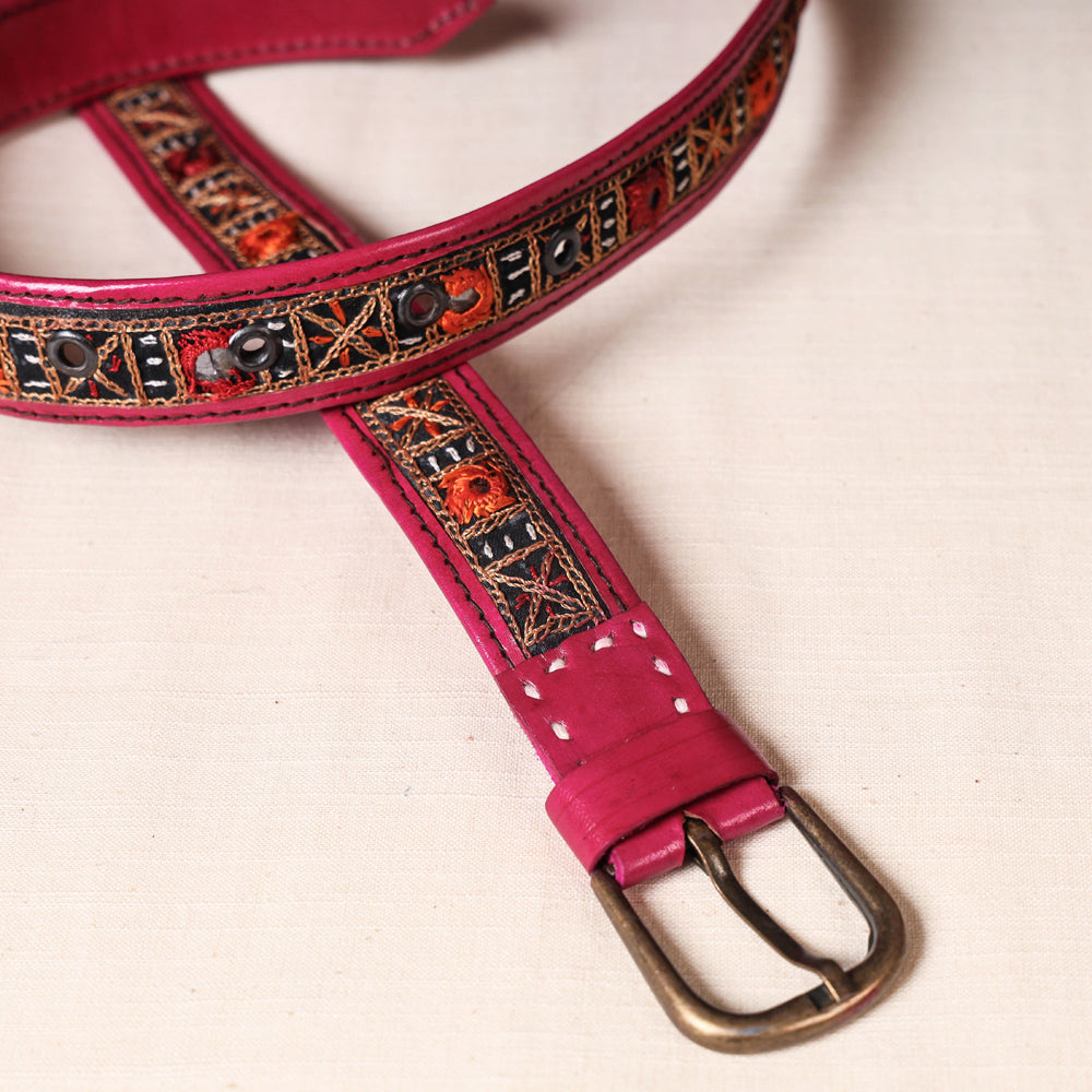 Mirror Work Kutch Embroidery Pure Leather Belt