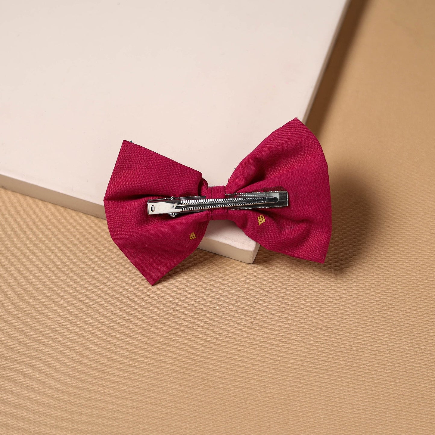 Mirror work women’s bow hair clip 04 - handcrafted