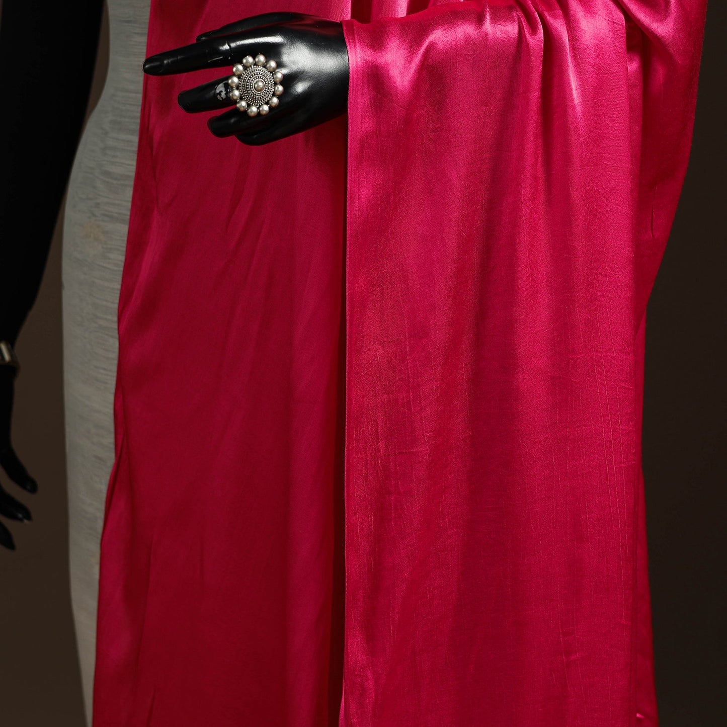 Modal silk natural dyed plain dupatta with lagdi patta 02