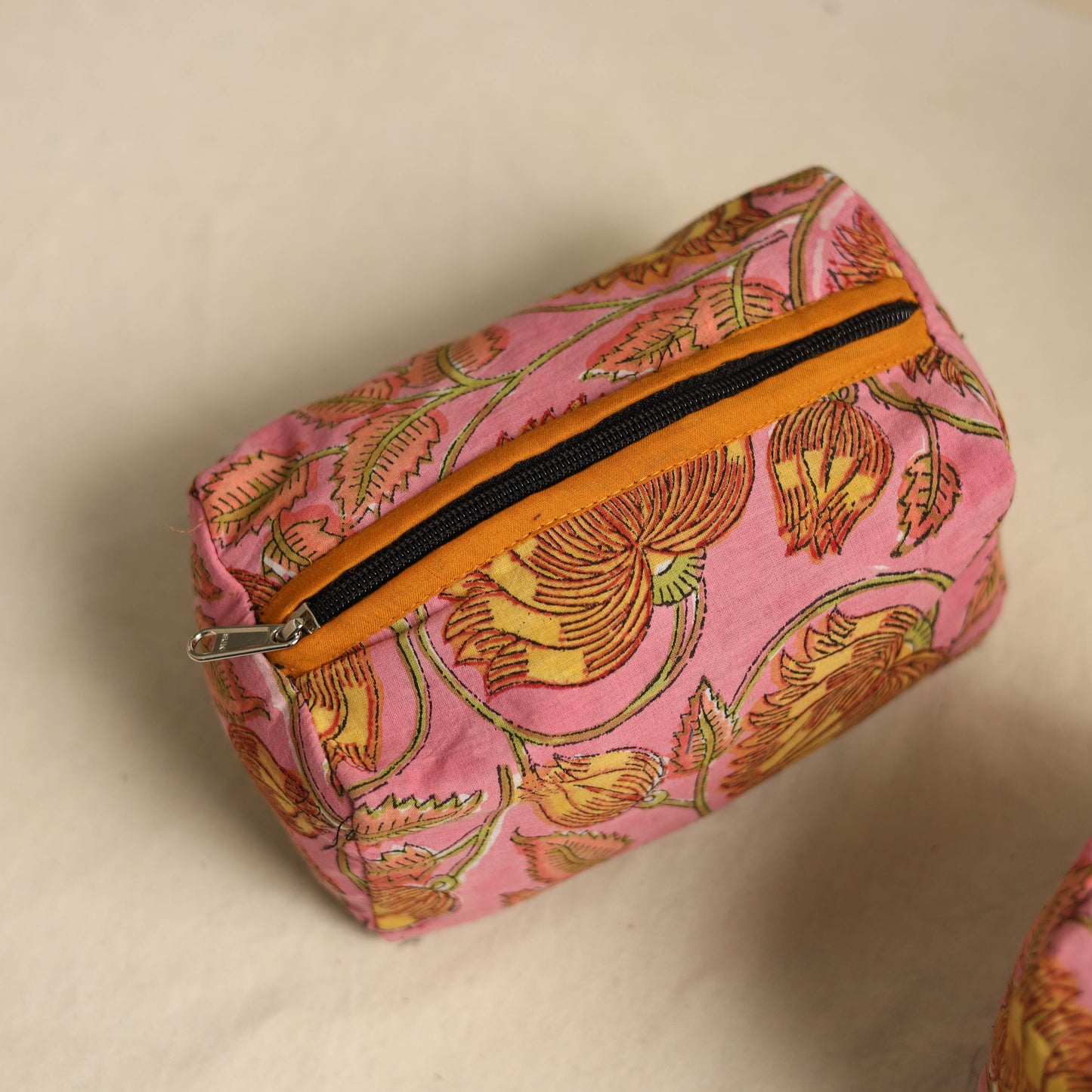 Pink Multipurpose Handmade Toiletry Bags (Set of 3)