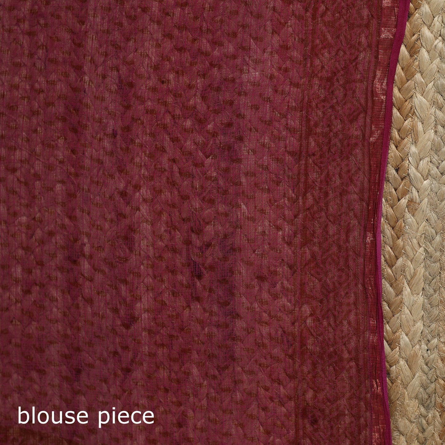 Natural dyed kota doria cotton hand block bagh print saree