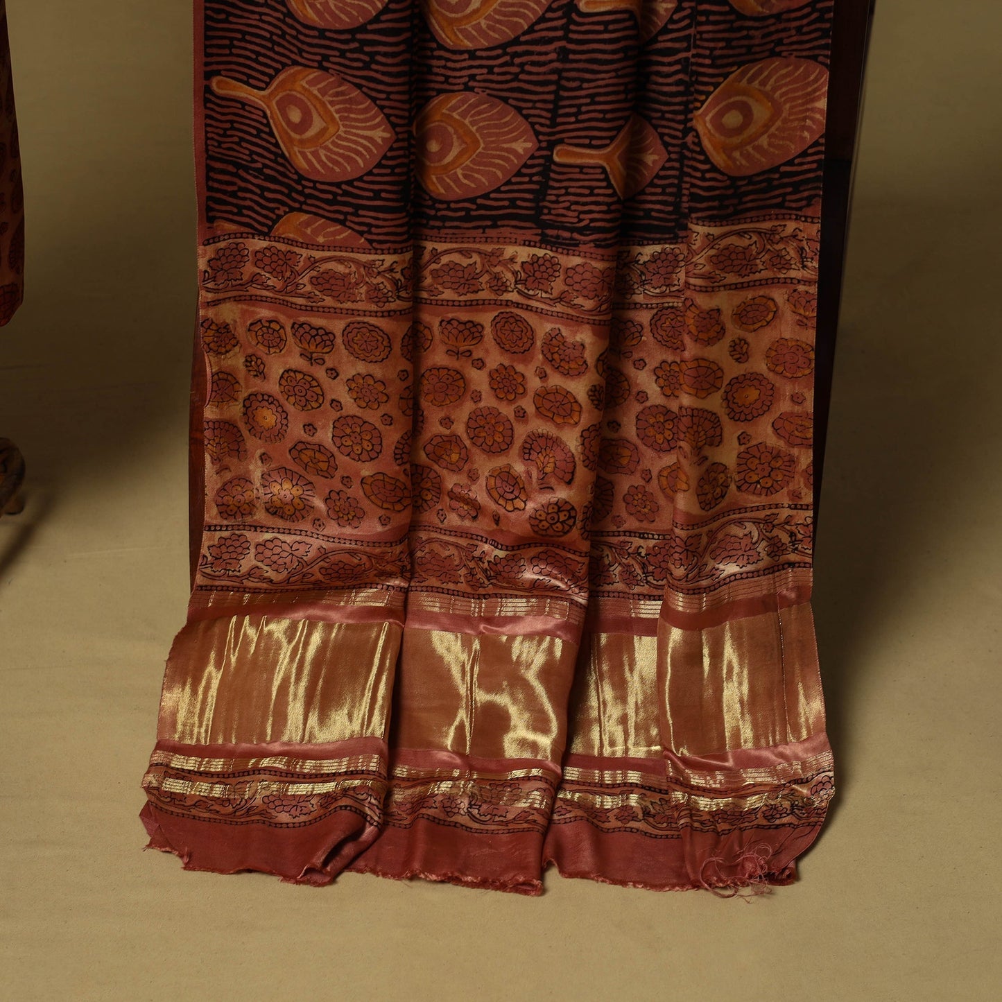 Natural dyed modal silk bagru 2pc unstitched dress material