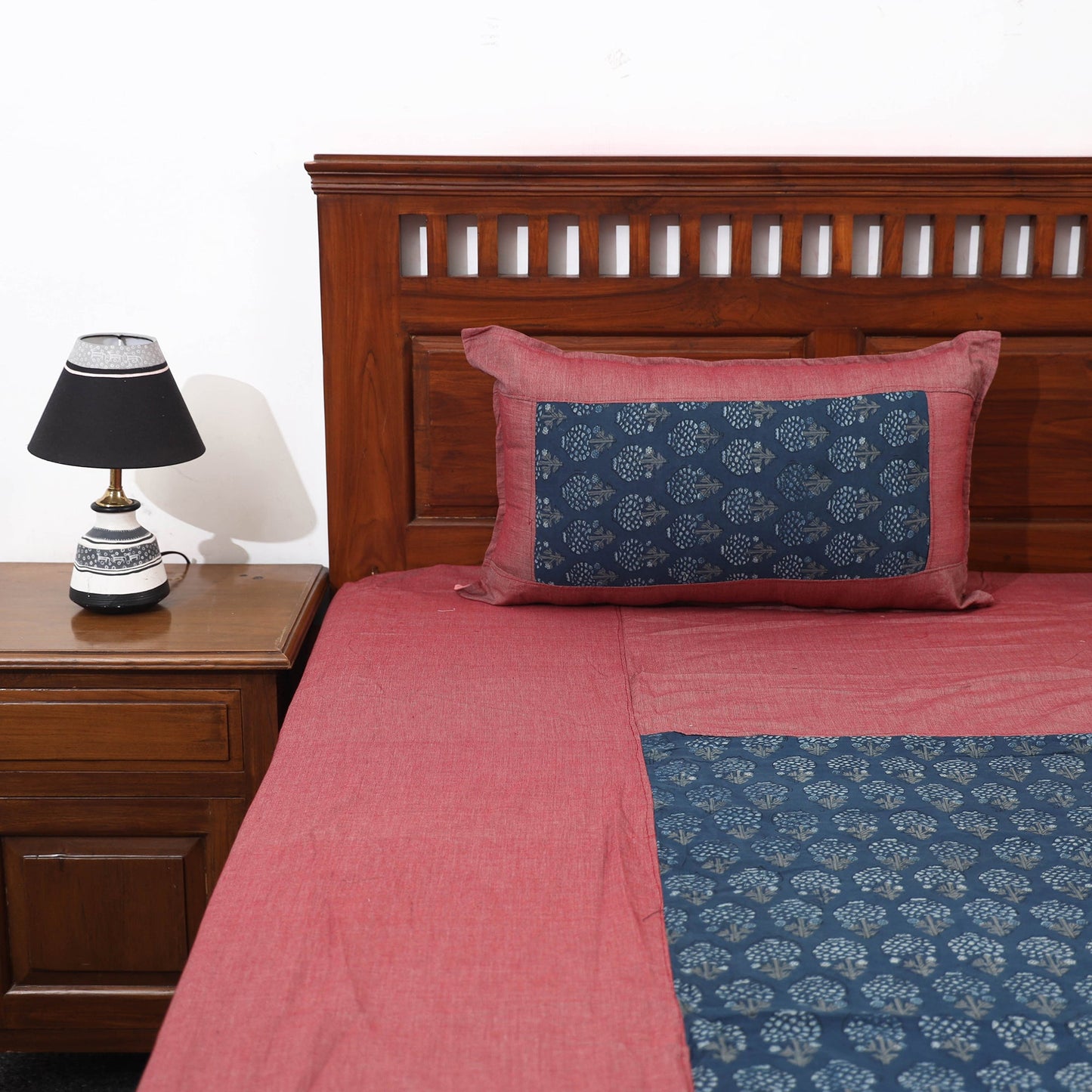 plain double bed cover