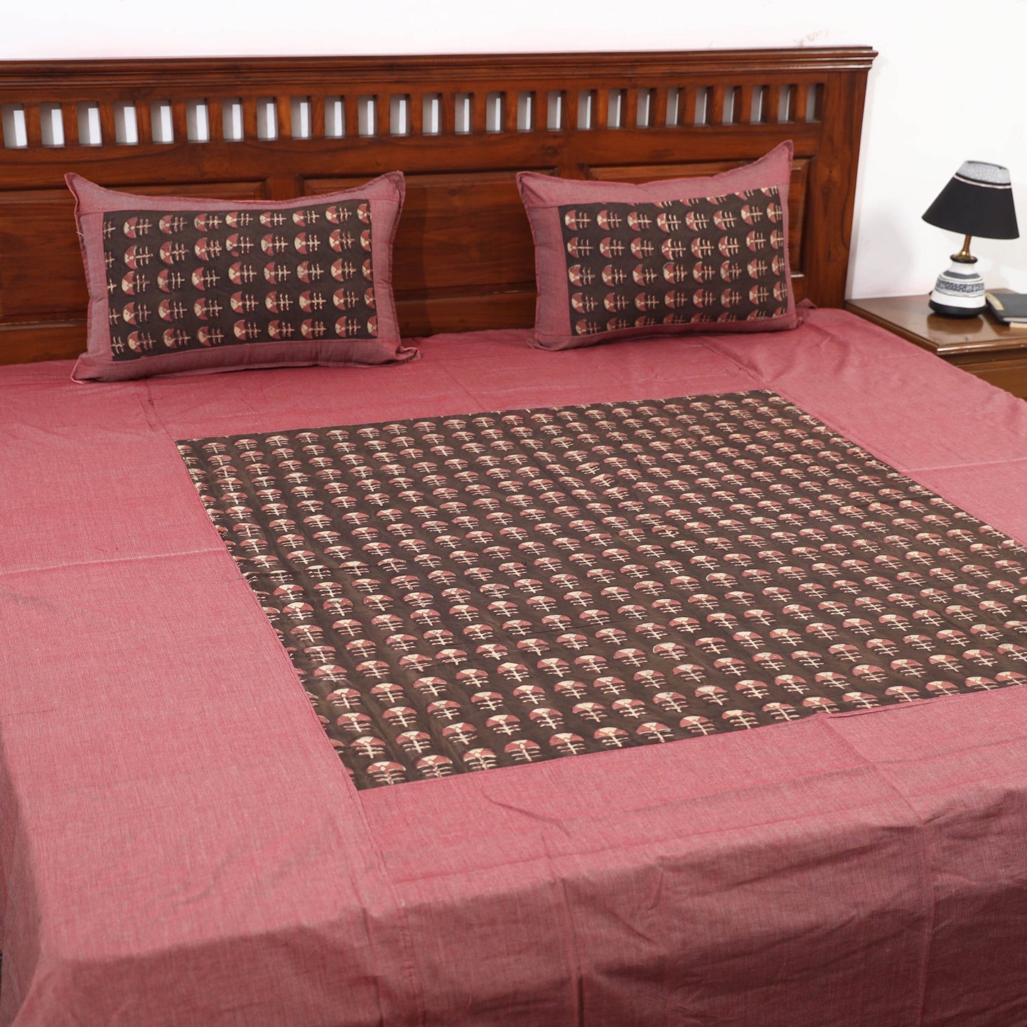 plain double bed cover