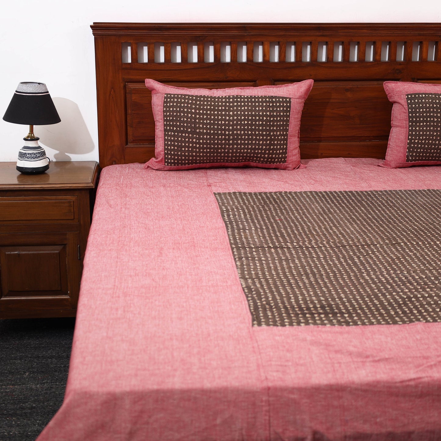 plain double bed cover