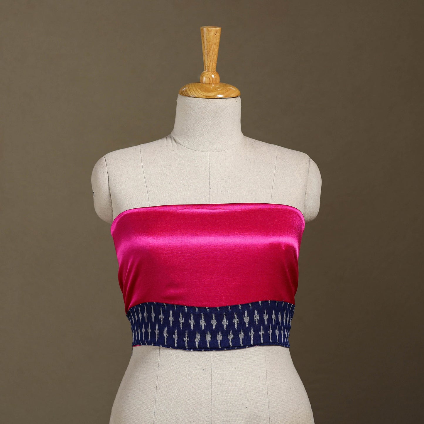 Pink Plain Mashru Silk Blouse Piece