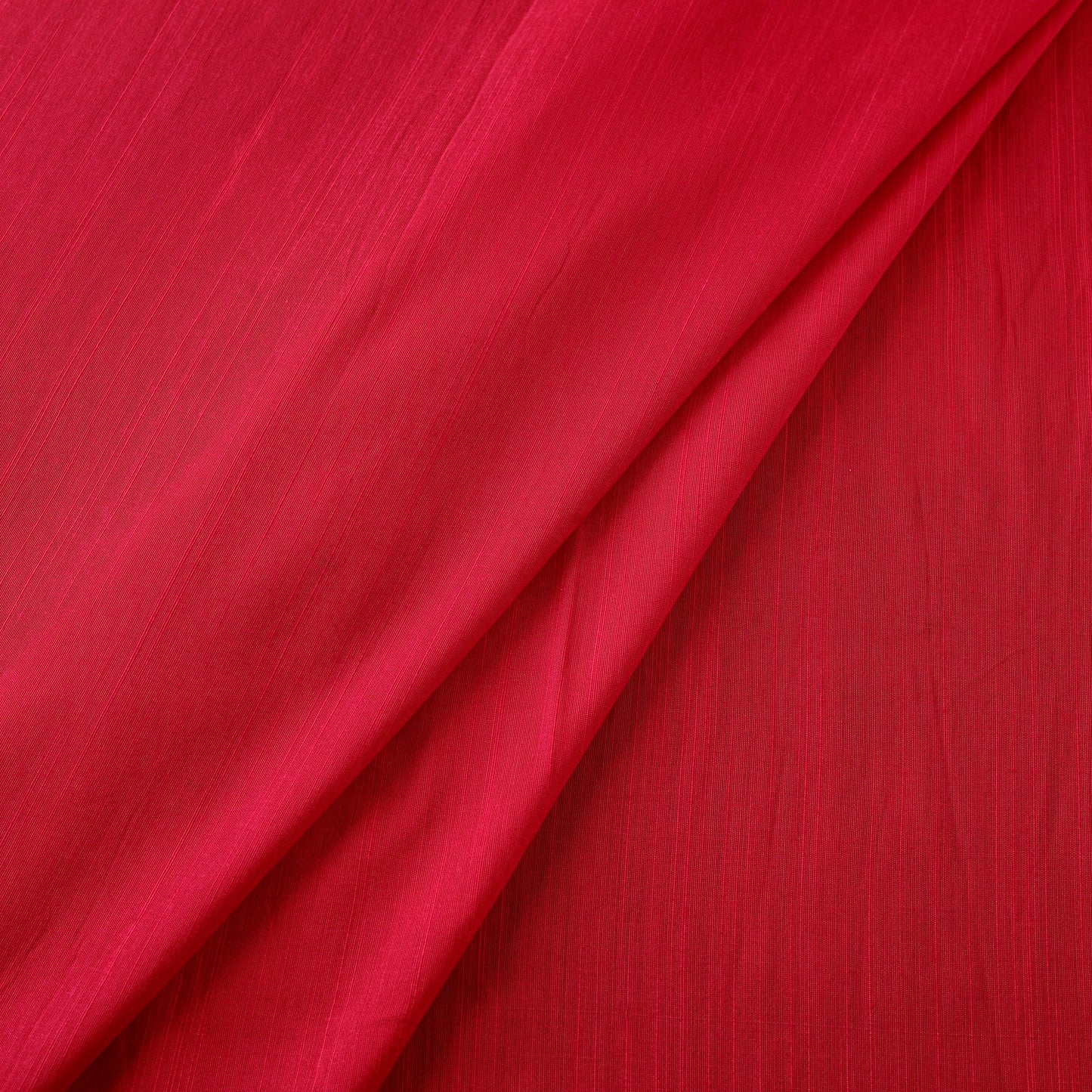 Red Plain Slub Silk Fabric