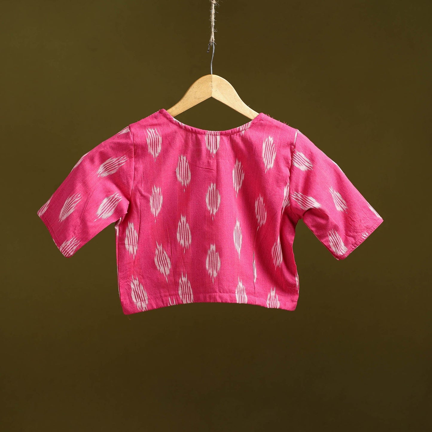 Pochampally ikat cotton readymade blouse 01 - handcrafted
