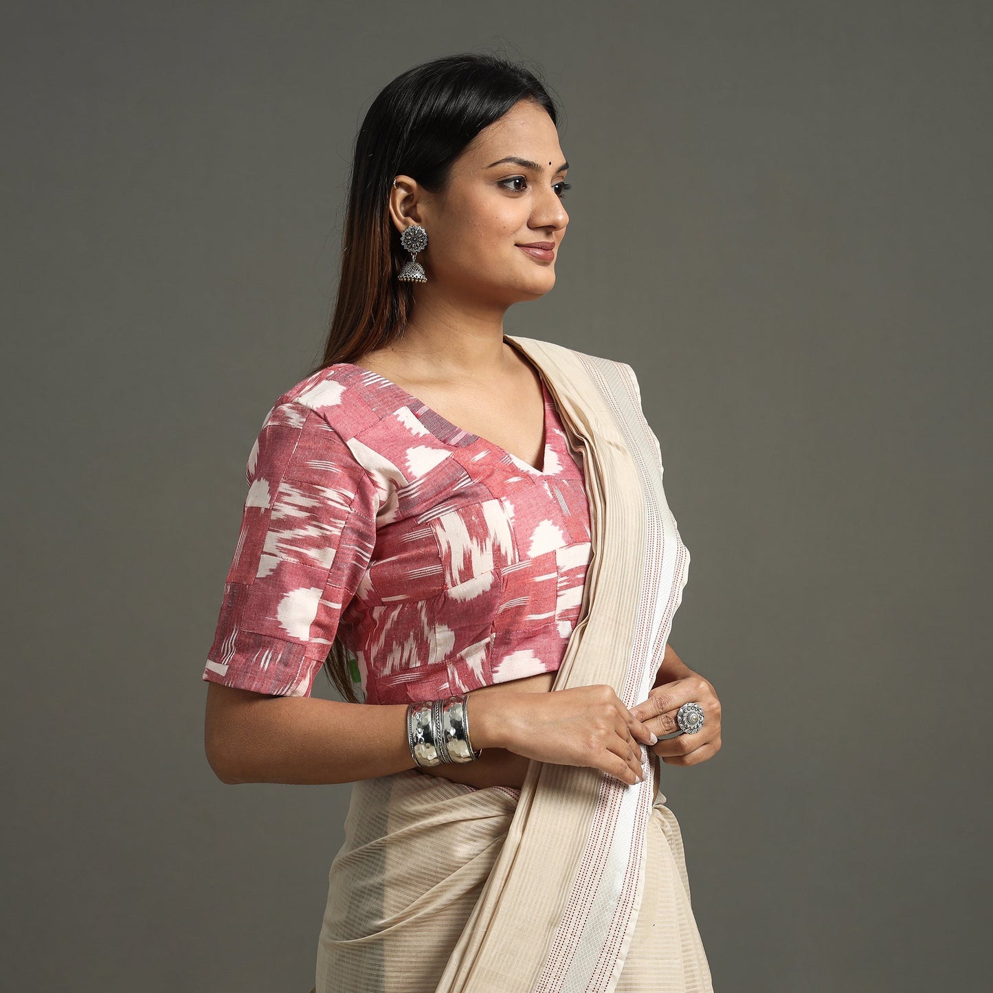 Pochampally Ikat Stitched Blouse