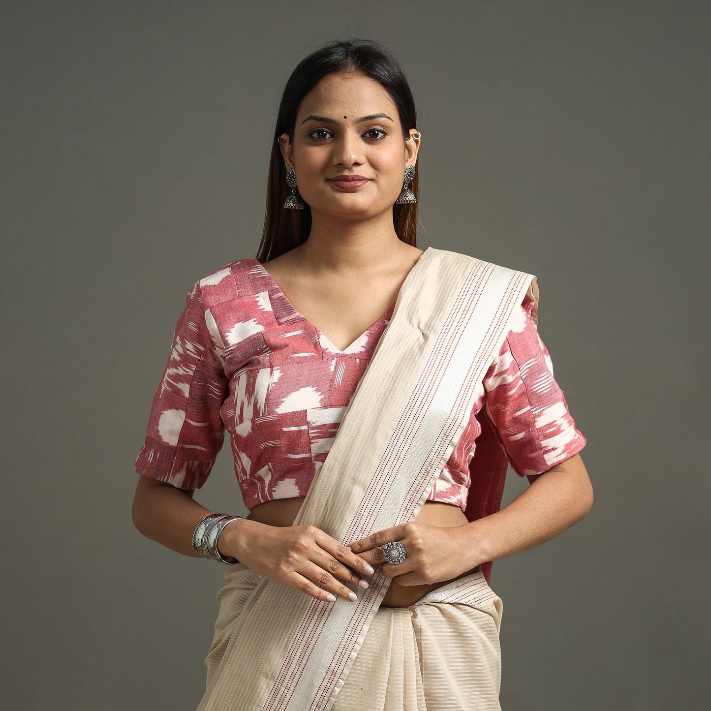 Pochampally Ikat Stitched Blouse