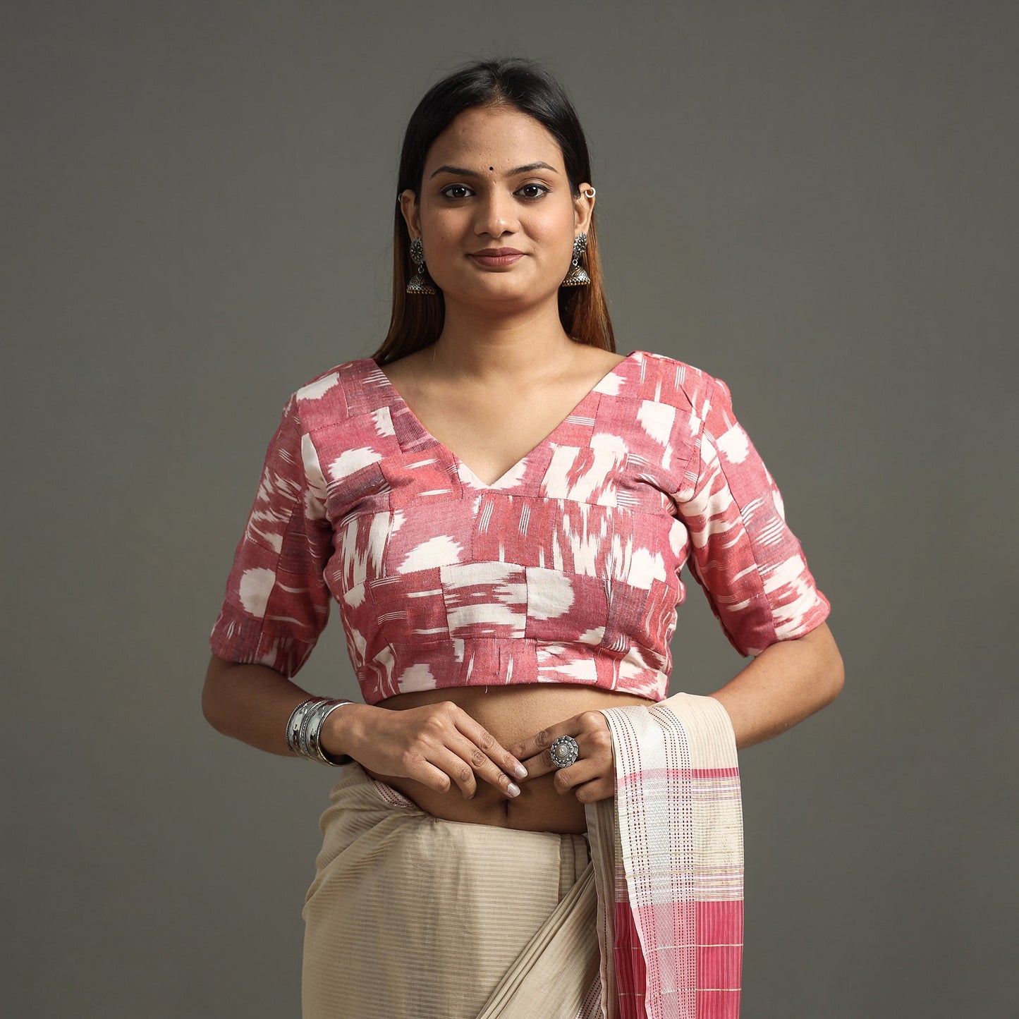 Pochampally Ikat Stitched Blouse