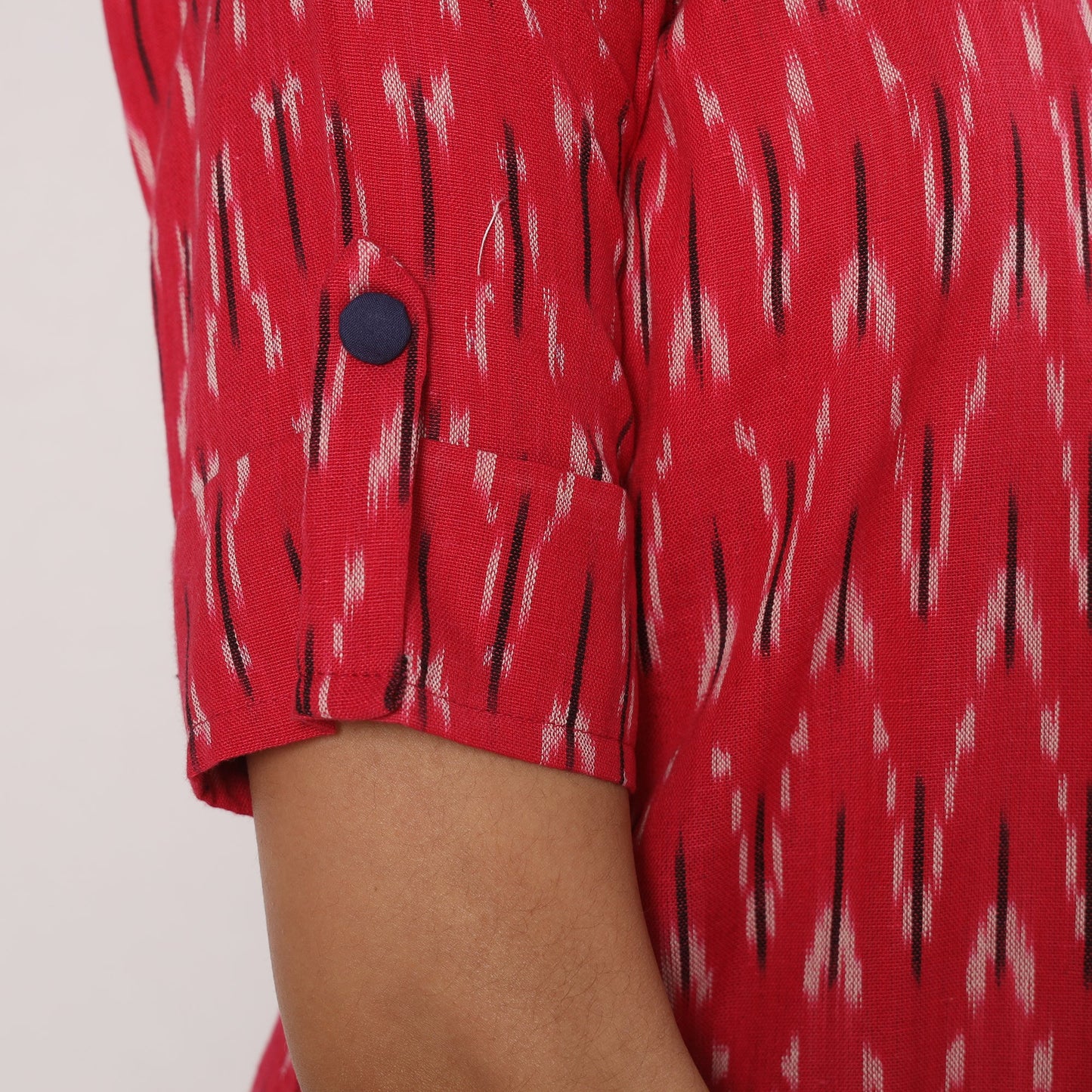 Pochampally Ikat Kurta with Palazzo & Dupatta Set
