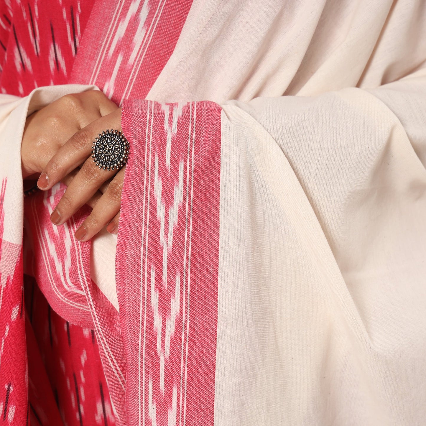 Pochampally Ikat Kurta with Palazzo & Dupatta Set