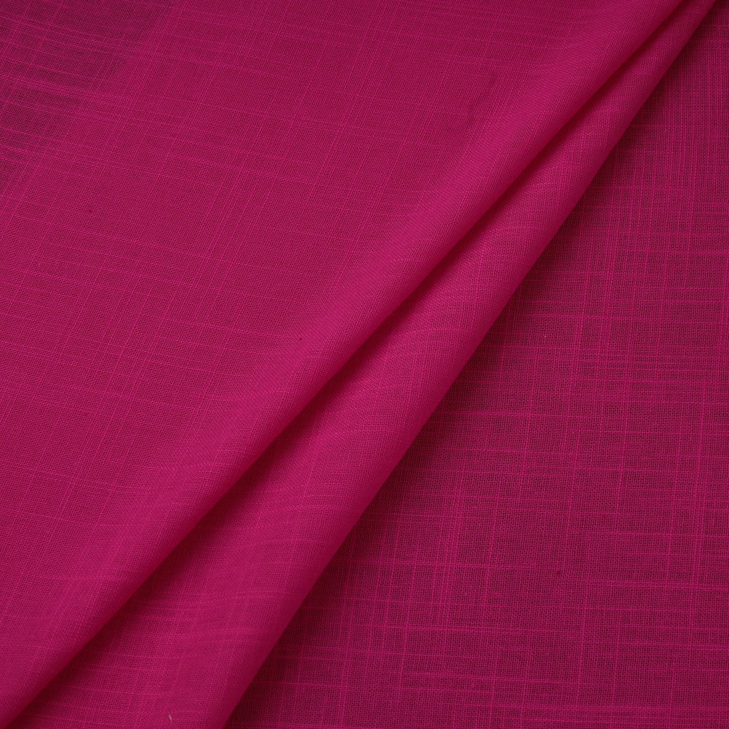 Pink - prewashed slub cotton plain fabric 14 - handcrafted