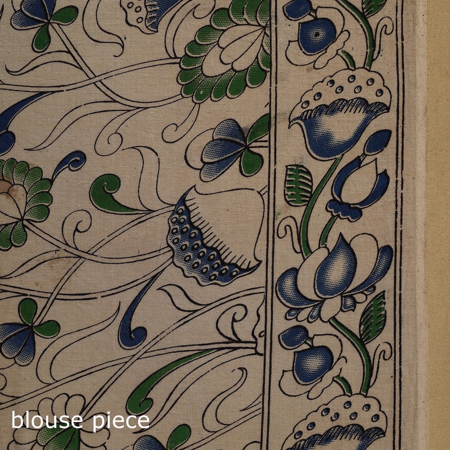 Printed cotton kalamkari saree 32 - handcrafted