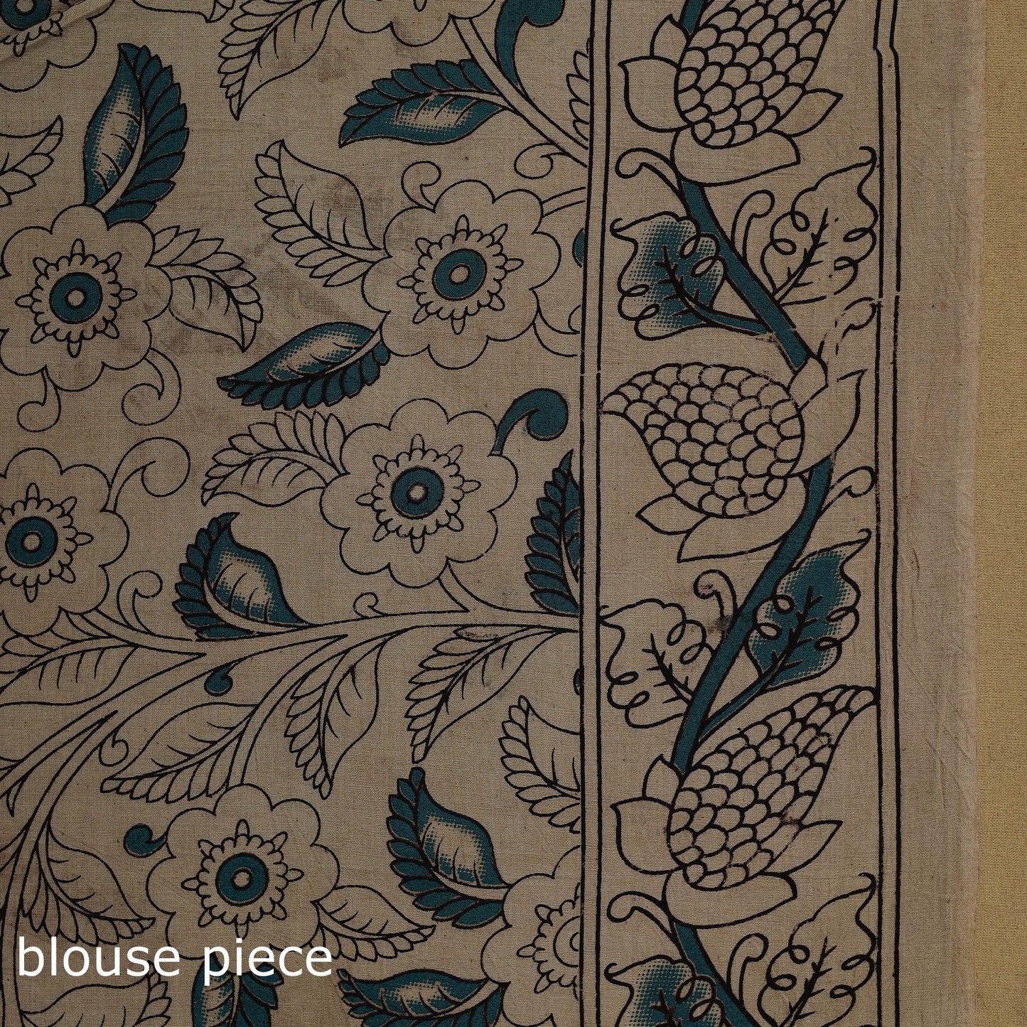 Printed cotton kalamkari saree 42 - handcrafted