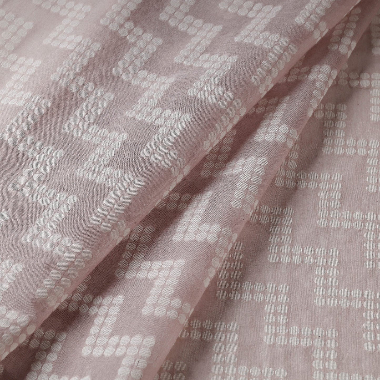 Pure Handwoven Cutwork Buti Cotton Banarasi Fabric