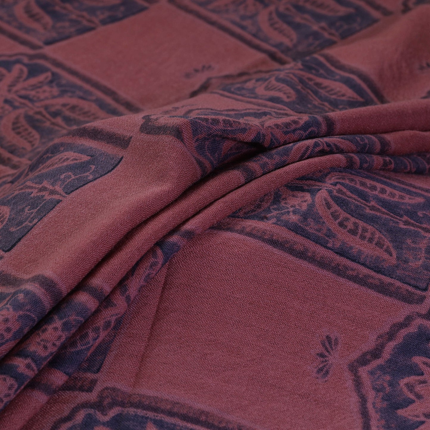 Pure wool handloom natural dyed ajrak fabric 11