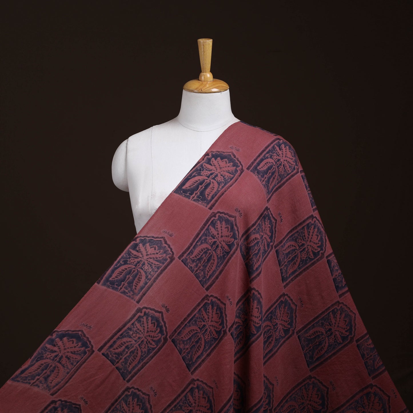 Pure wool handloom natural dyed ajrak fabric 11