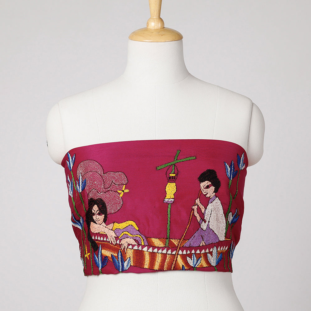 Kantha Embroidery Blouse Piece