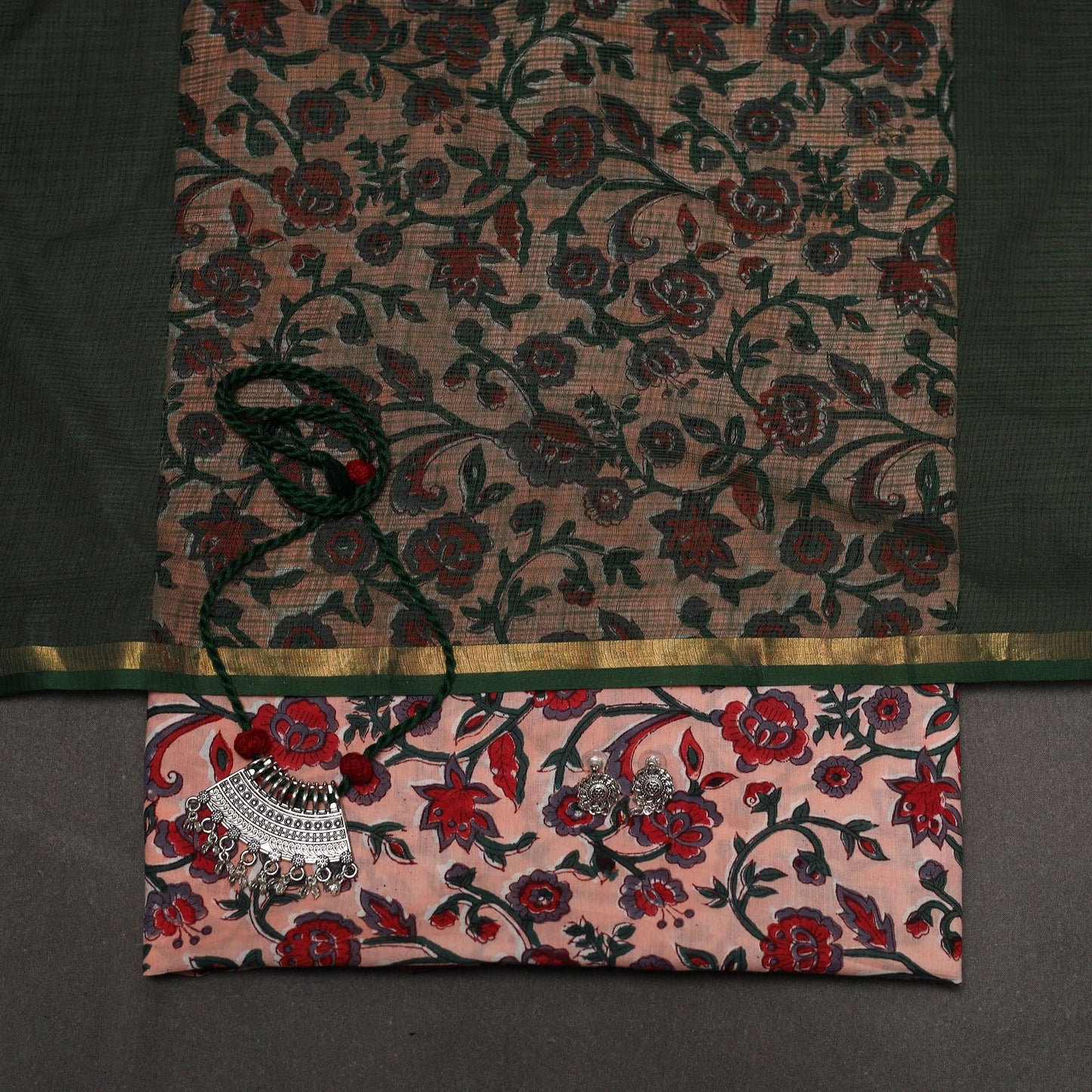 Sanganeri cotton 2pc unstitched dress material