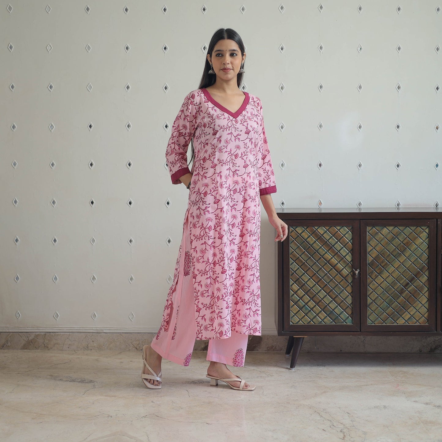 Buy Sanganeri Block Print Suit Set Shop Now Online in India