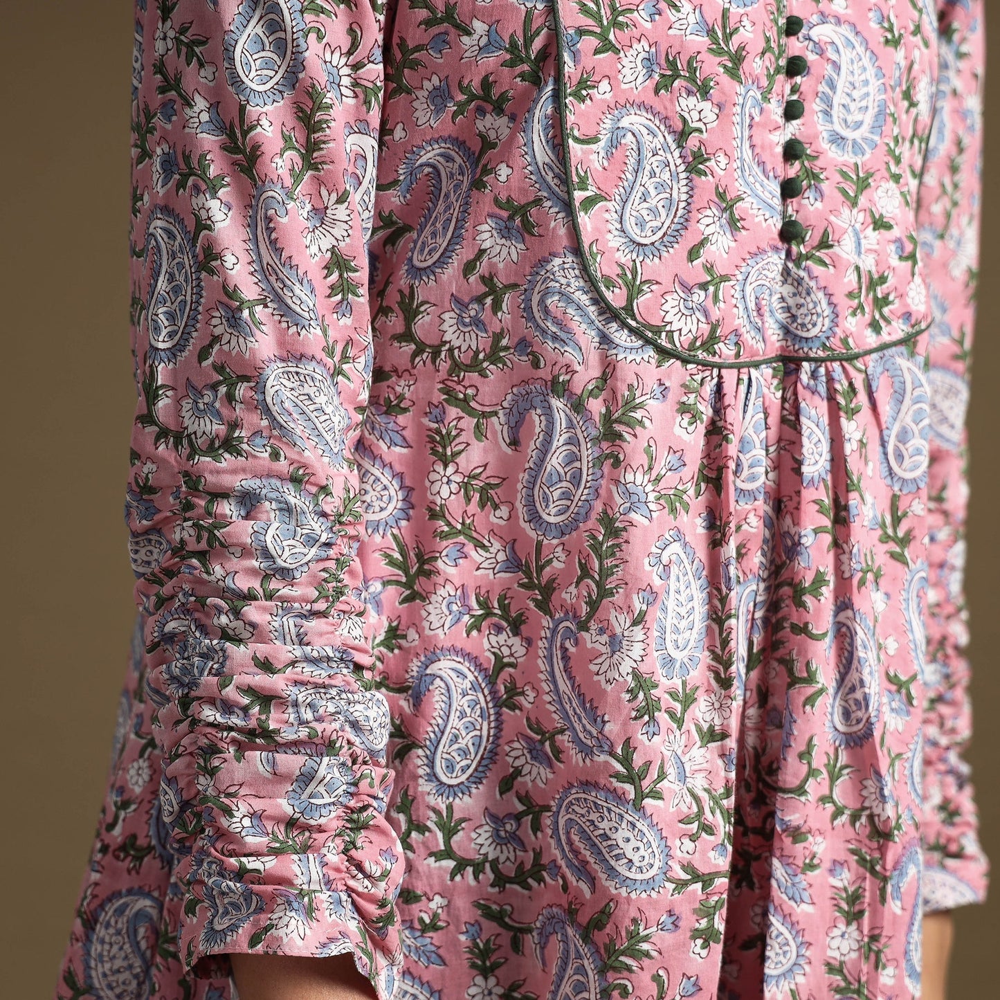 Buy Sanganeri Block Printed Cotton Flared Dress Online at iTokri.com