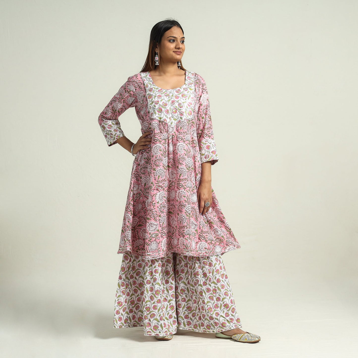 Sanganeri Kurta with Sharara Set