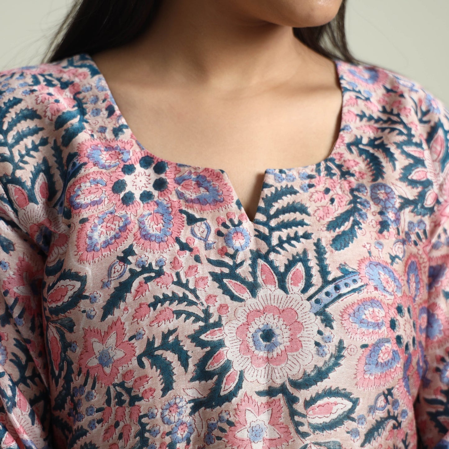 Sanganeri Kurta with Palazzo & Dupatta Set