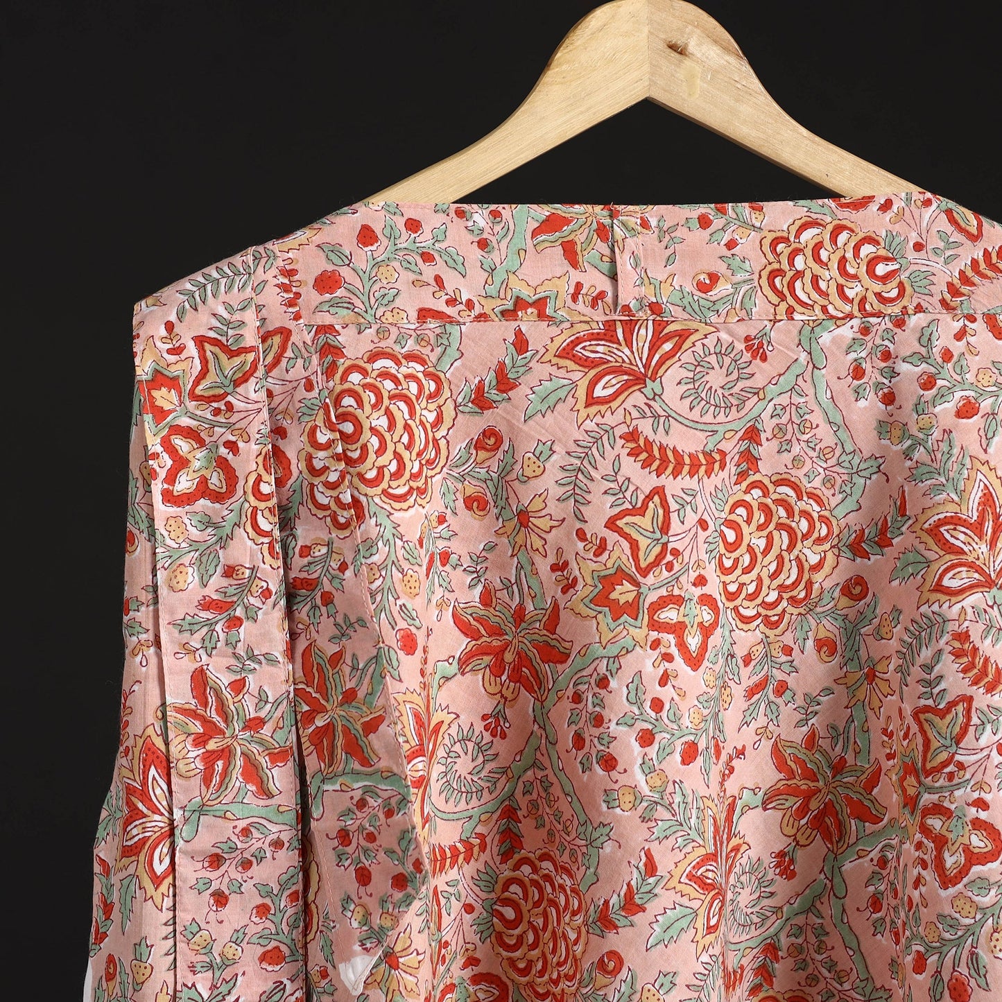 Sanganeri hand cotton wrap around skirt 41 - handcrafted