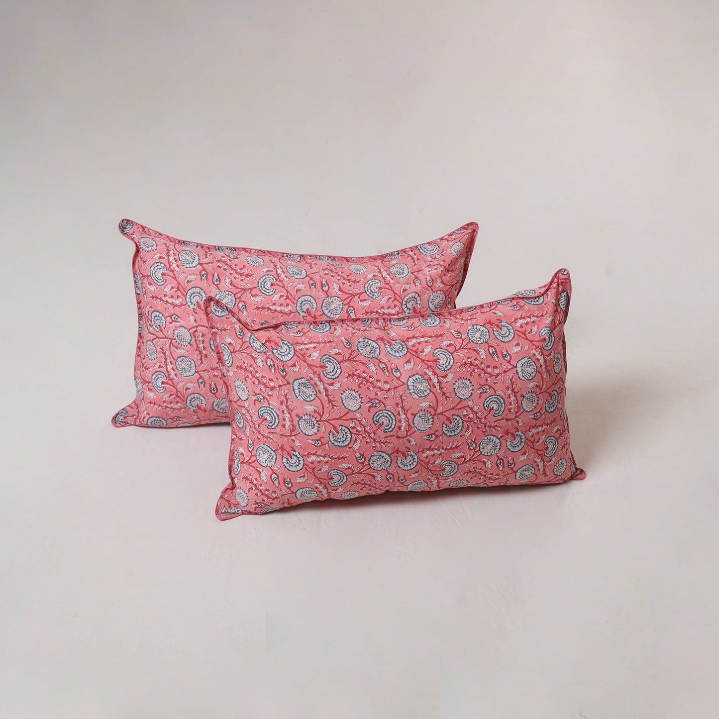 Sanganeri hand block print pillow cover (set of 2) 06
