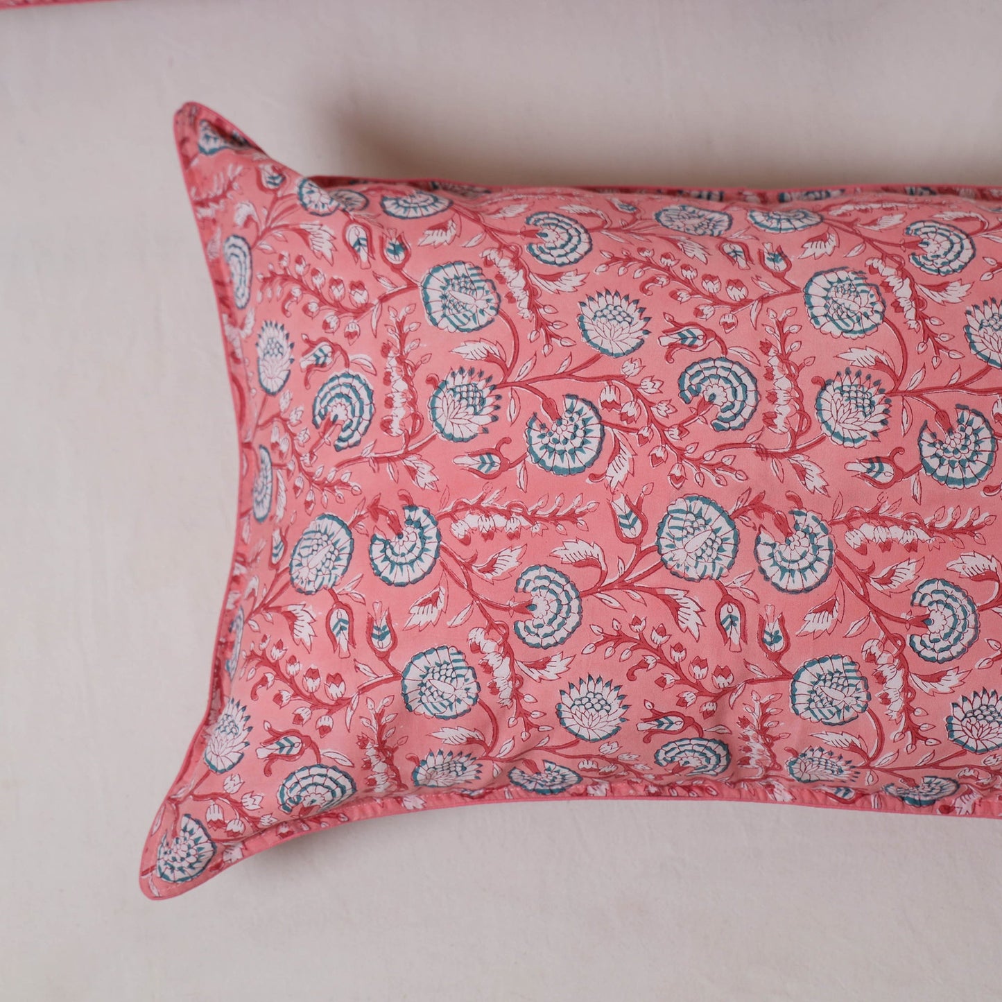 Sanganeri hand block print pillow cover (set of 2) 06
