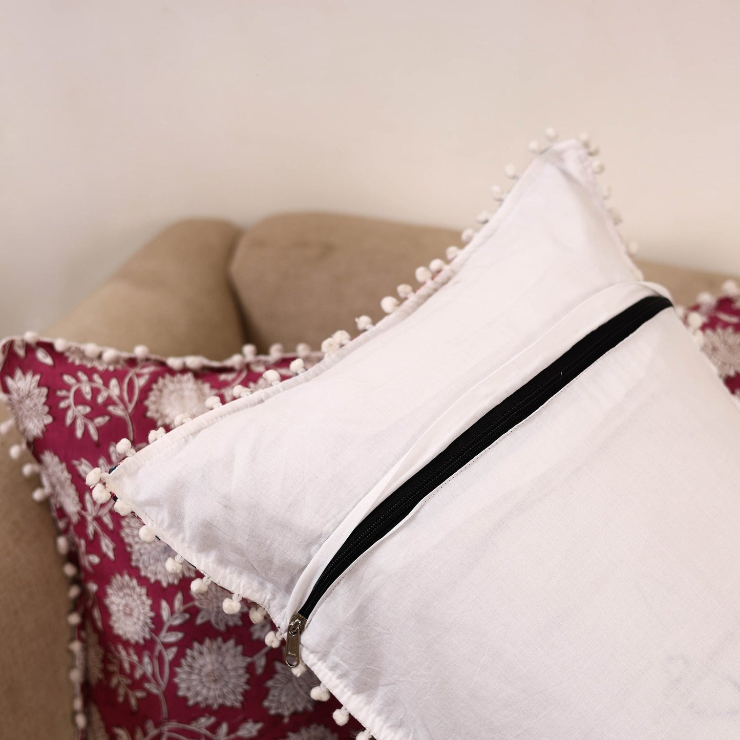 Sanganeri hand pillow covers (set of 2) 43 - handcrafted