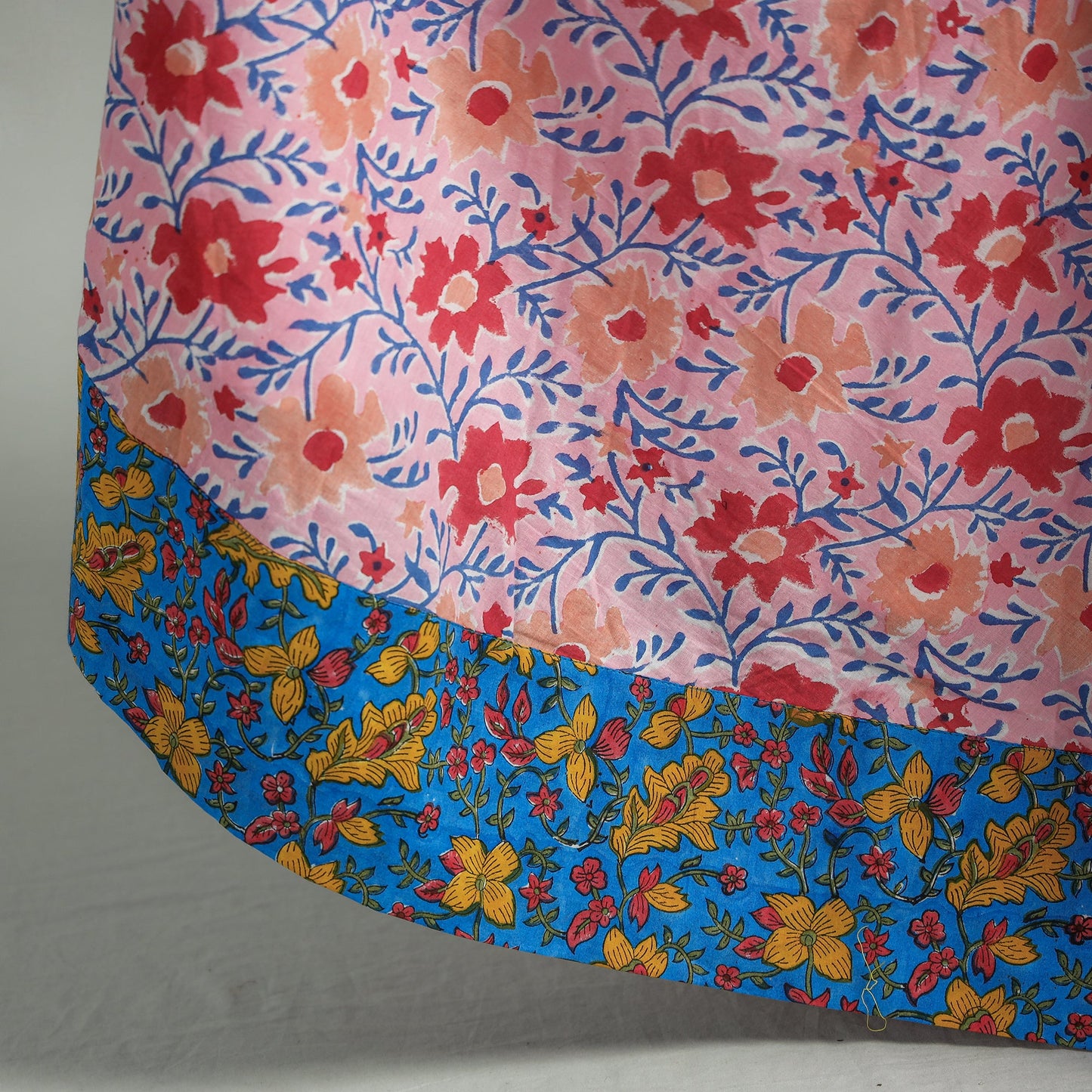 Pink Sanganeri Block Printed Cotton Long Skirt