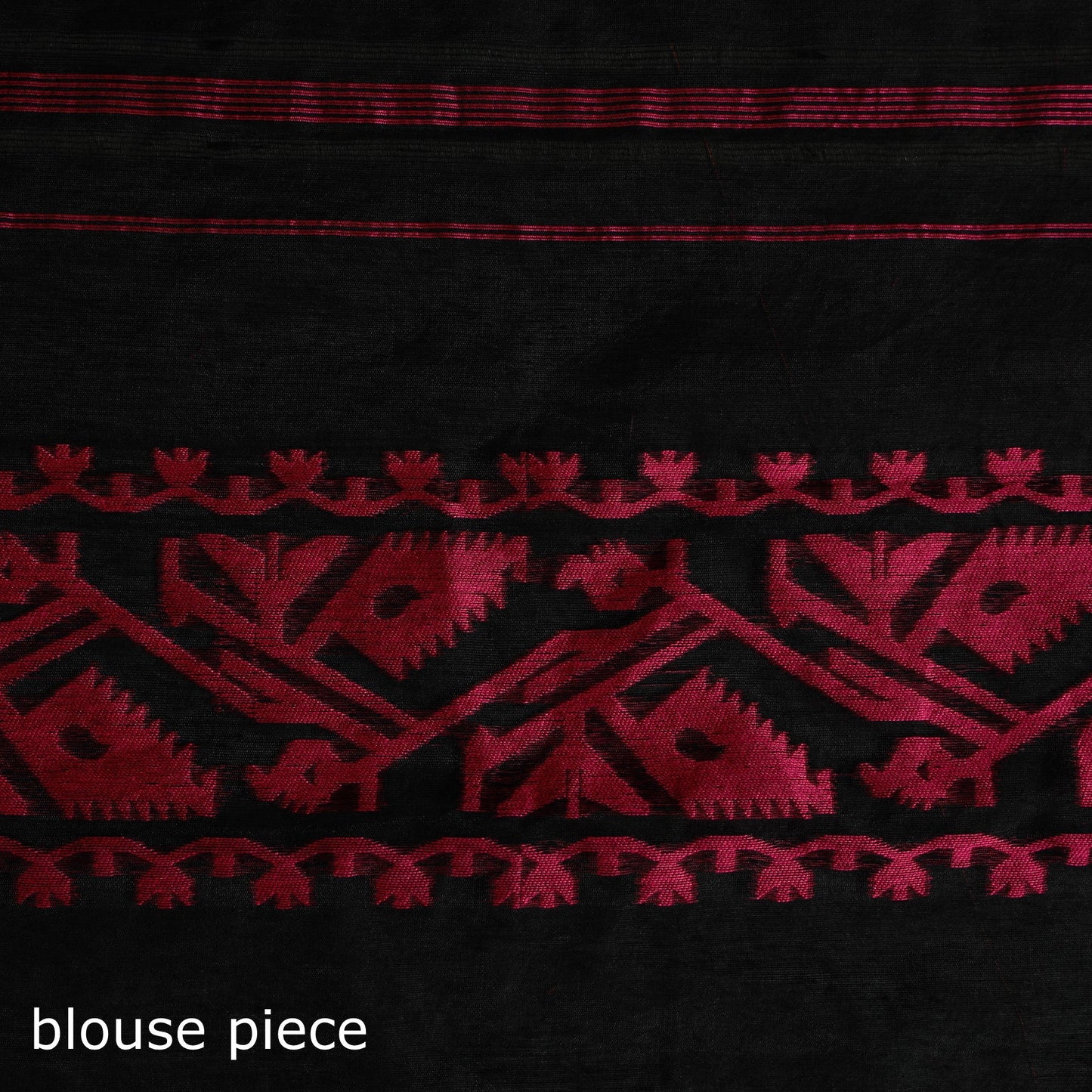 Silk cotton dhakai jamdani saree 06 - handcrafted