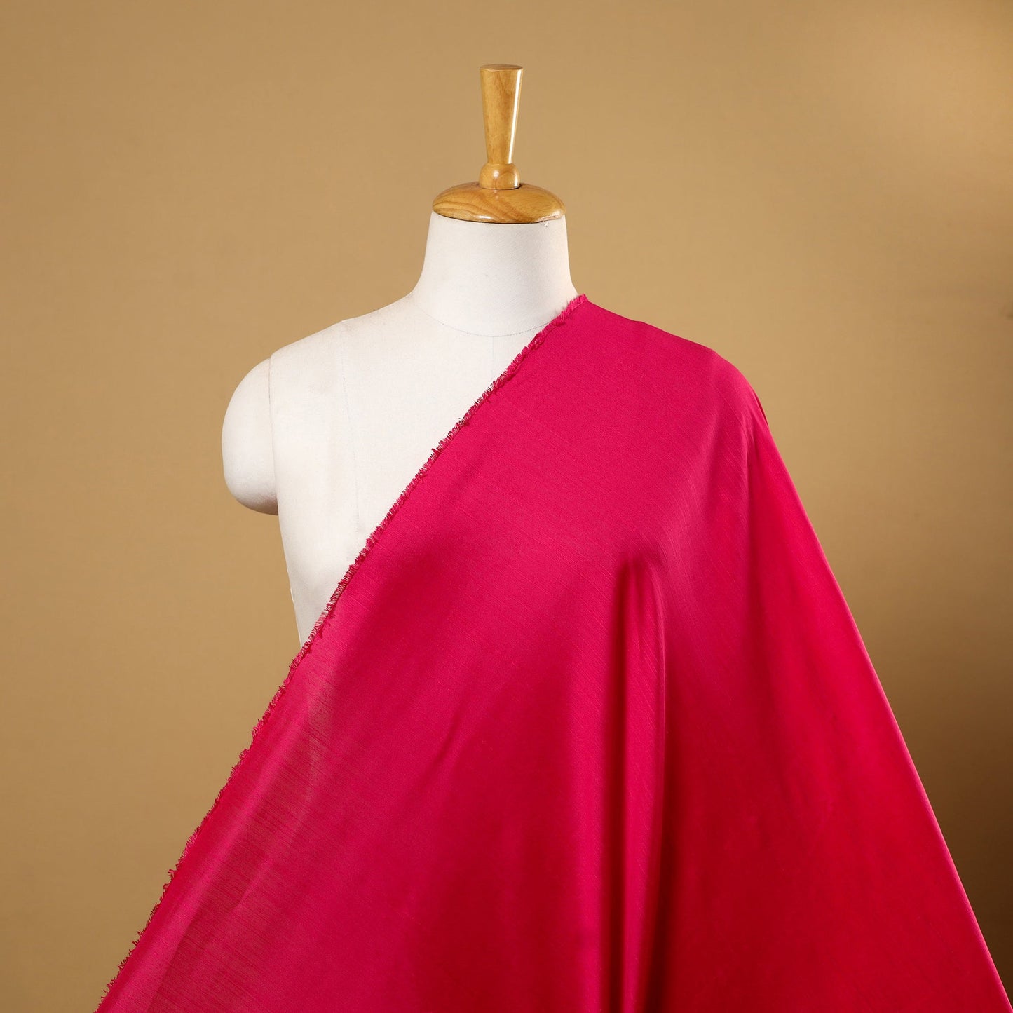 Pink Slub Silk Plain Fabric