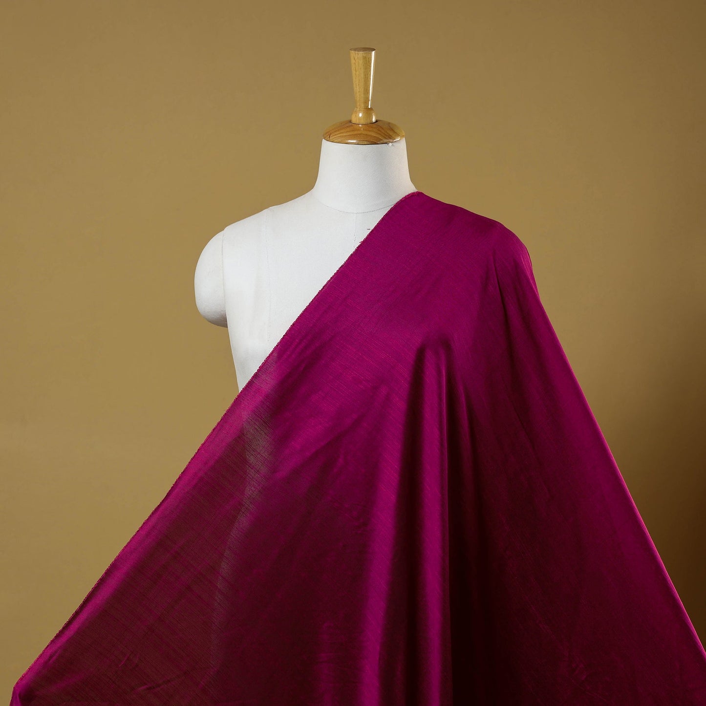 Pink - slub silk plain fabric 14 - handcrafted